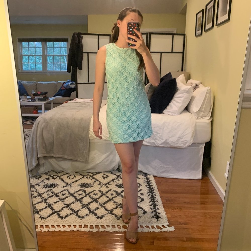 DV Dolce Vita Turquoise Knit Pattern Mini Dress